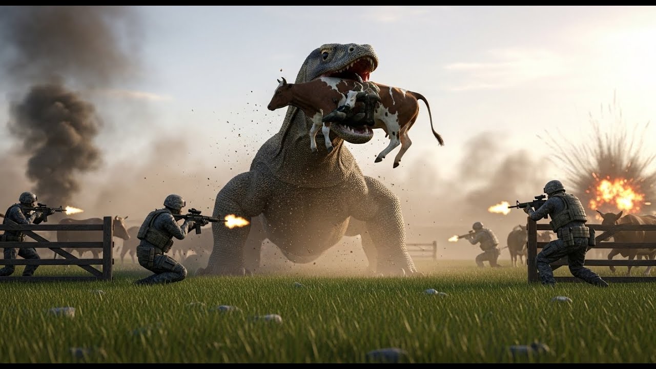 Fearless Heroes Battle Giant Komodo Dragon to Save Farm Animals | animal rescue