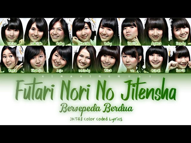 JKT48 - Futari Nori No Jitensha (Bersepeda Berdua) | Color Coded Lyrics [IDN/ENG] class=