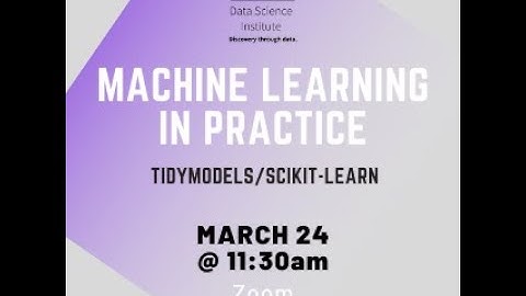 DSI Workshop: Machine Learning in Practice