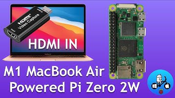 Raspberry Pi Zero 2W with M1 MacBook Air. HDMI IN.