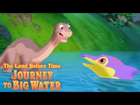 Littlefoot Meets Mo The Swimming Dino | The Land Before Time IX: Journey to the Big Water