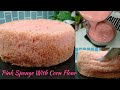 Pink sponge with corn flour  pink cake with corn flour