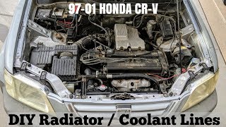 How To Replace Radiator & All Coolant Hoses on 97-01 Honda CRV (Coolant Flush DIY)