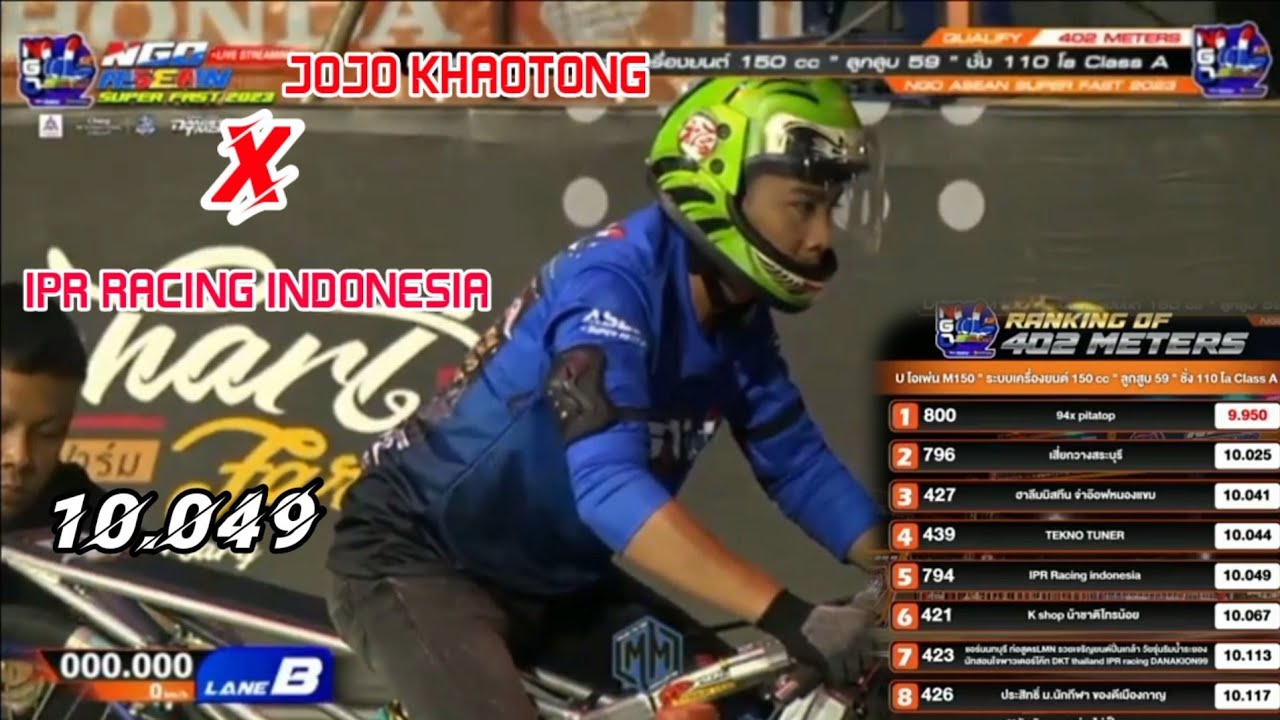 IPR RACING INDONESIA ft JOJO KHAOTONG TEMBUS TOP 5 NGO ASEAN SUPER FAST ...