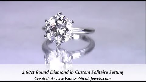 Six Prong Solitaire Ring | 2.68ct Solitaire Diamond Ring For Veronica