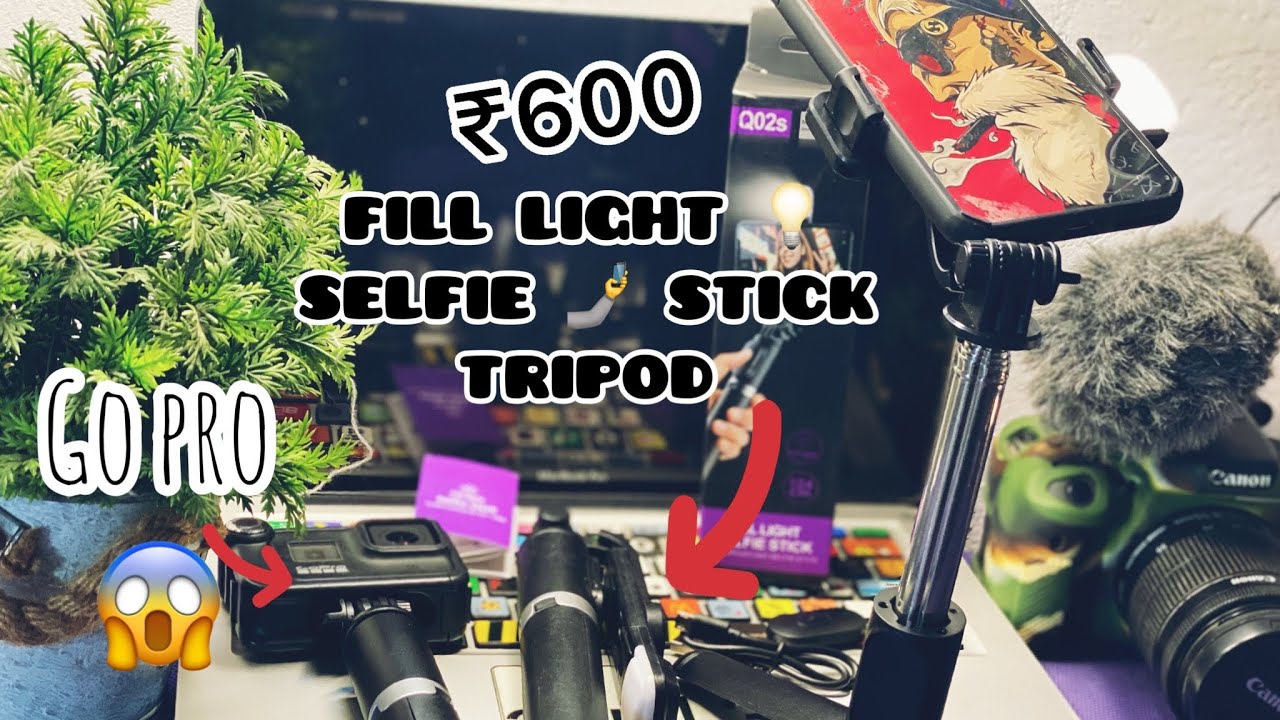 Q02 Magic Snapshot Selfie Stick Tripod Live Broadcast Selfie Stick. Black