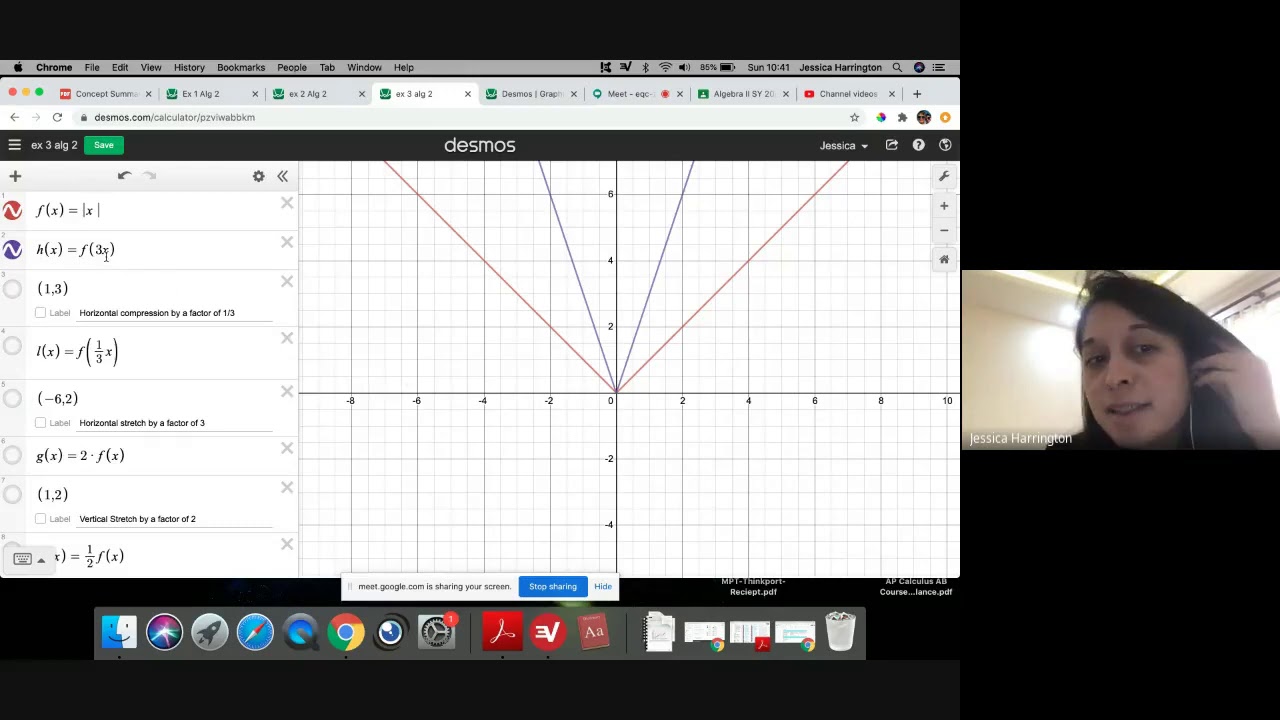 Alg II (1.2) Function Transformations - YouTube