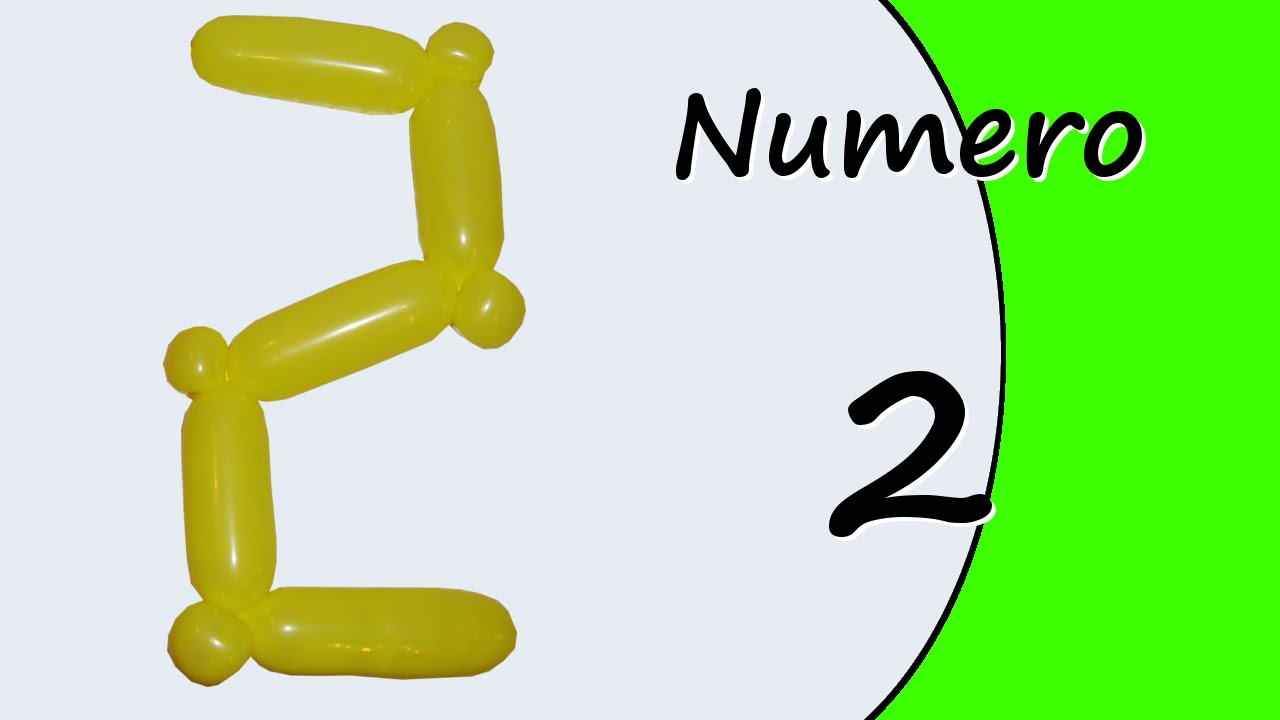 Palloncino modellabile - Numero 2 - Numeri con i palloncini 