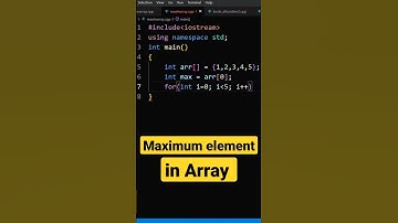 Maximum element in array in C++ | #programming #shorts #coding #tutorials #youtubeshorts