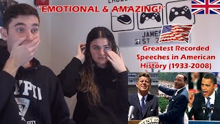 British Couple Reacts to Greatest Recorded Speeches in American History (1933-2008) *EMOTIONAL*