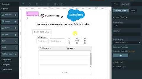 Add and refresh a Salesforce table control on a form using a custom button