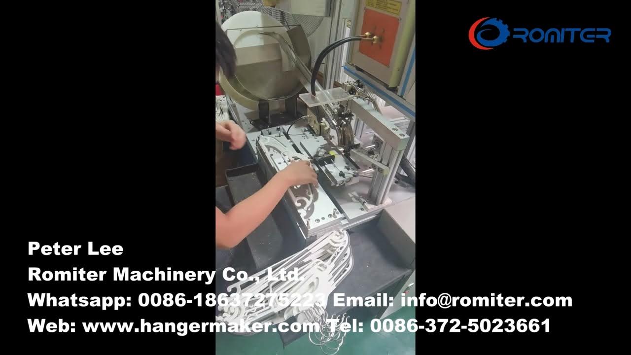Automatic Plastic Hanger Metal Hook Inserting Machine YouTube