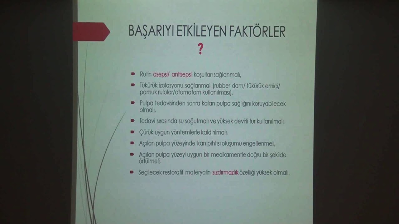 Süt Dişlerinde Endodonti - Prof.Dr. Işın Ulukapı - 08 Ocak 2019
