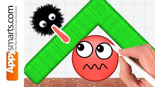 Hide Red Ball: Brain Teaser Puzzle Game - Levels 1-50 Gameplay by Appysmarts (iOS/Android)