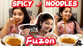 Aayat Arif || Eating SPICY NOODLES FUZON || vlog