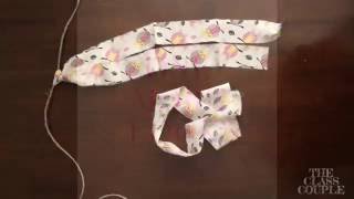 How to tie fabric strips on a garland banner