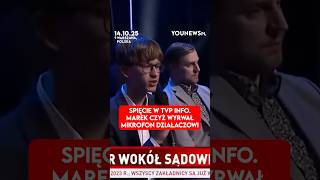 Spięcie W Tvp Info. Marek Czyż Wyrwał Mikrofon Działaczowi 14.10