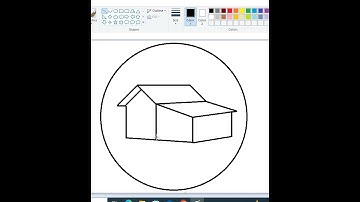 How to draw a house with ms paint.#shorts# Home drawing and painting#SJB learning 21, Drawing vedio.