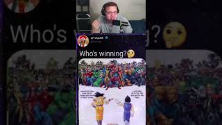 Goku vs Marvel Universe - Who Actually Wins 🔥 #anime #marvel #shorts
