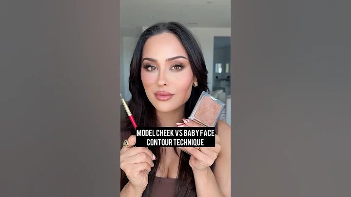 Model Cheek vs Baby Cheek Contour ​⁠@christendominique #makeup #contour #babycheeks #model #shorts