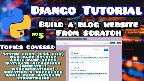 Django Blog Website Tutorial | Static Files, CSS Styling & Admin Page Setup