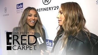 Ciara Shows Major Cleavage, Talks Keds Shoes Live From The Red Carpet E News