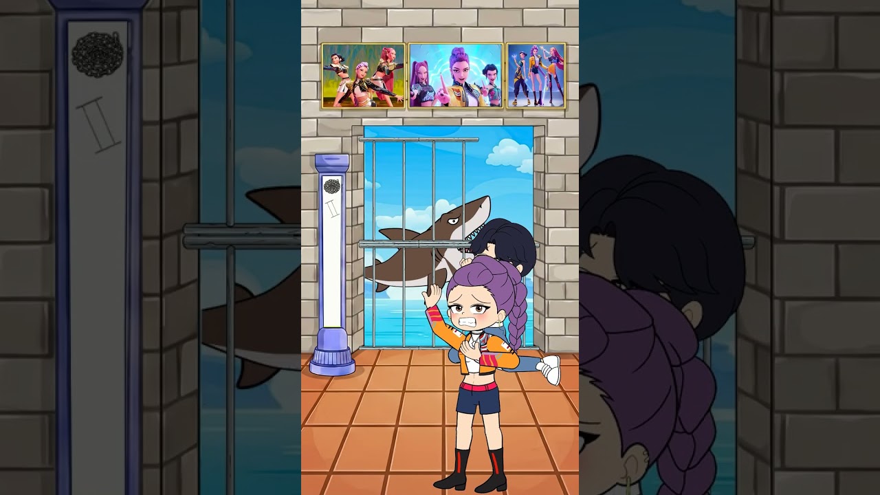 Let's Work Together To Escape The Sharks Rumi and Jinu 