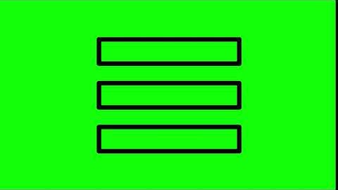 Animated Menu Icon on Green Screen With Pop-up Sound