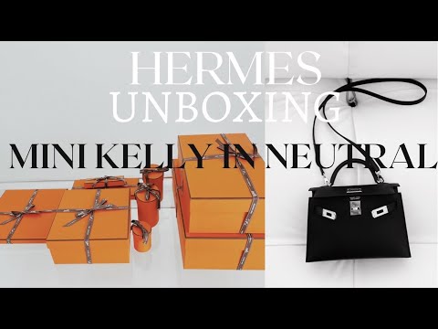 Hermès Unboxing  Mini Kelly Picnic Blue Brume 