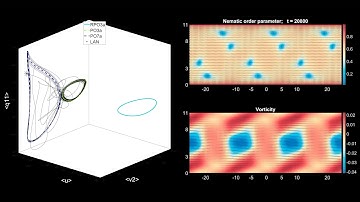 Heteroclinic connections in active nematics: 2D unstable manifold of periodic orbit connects to RPO
