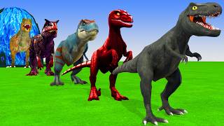 Long Slide Game With Elephant Gorilla Buffalo Hippopotamus Tiger - 3d Animal Game - Funny 3d Animals