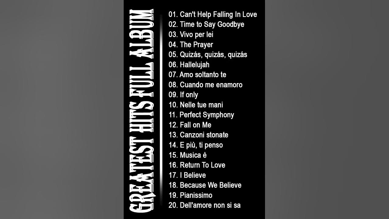 Andrea Bocelli Greatest Hits 2024 🎼 Best Songs Of Andrea Bocelli 🎼 Andrea Bocelli Full Album🎼