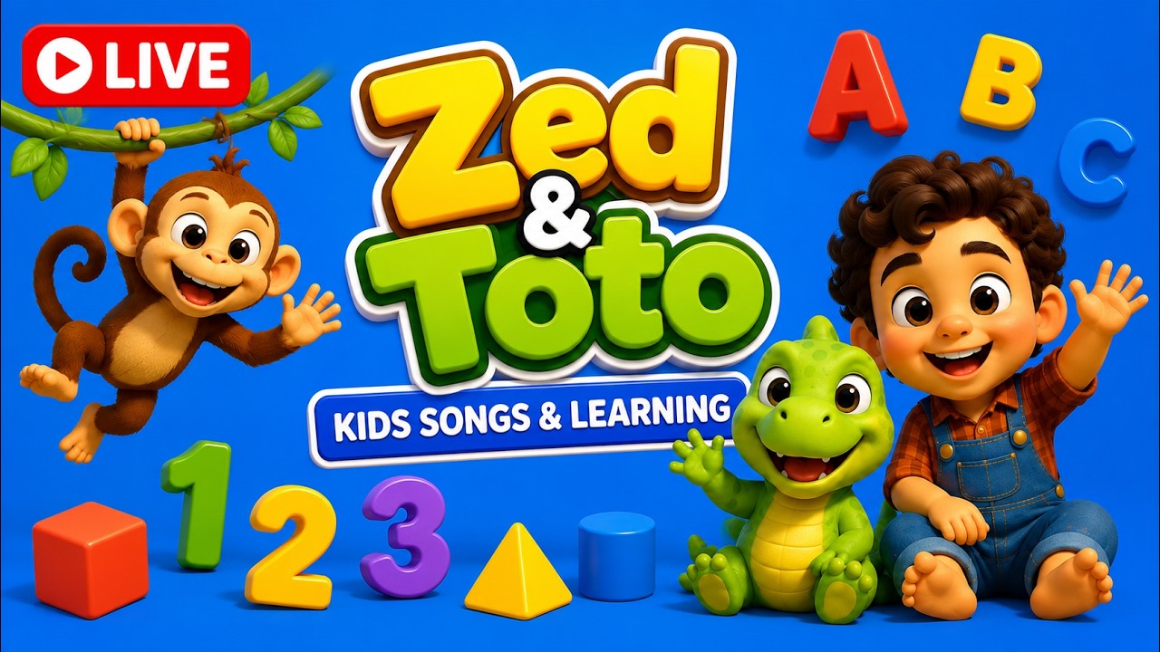 🔴 LIVE Kids Learning with Zed & Toto | ABCs, Numbers, Colors & Animal Songs | Zed & Toto Live Stream