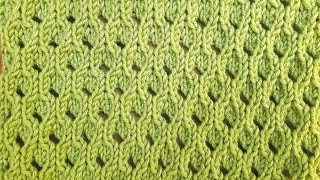Узор Ажурные соты спицами /  Лайфхак для быстрого вязания узора / Openwork knit pattern