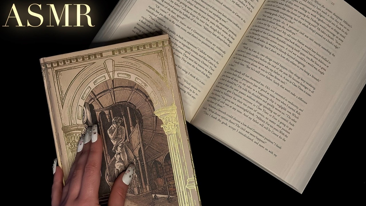 ASMR Relaxing Book Tapping & Scratching With Long Nails (No Talking) 📚 Tracing, Paper Sounds