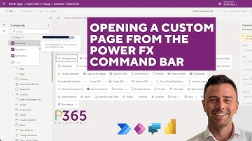 Opening a custom page from the Power Fx command bar!