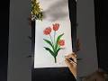 How to Paint Realistic Tulips for Beginners #drawing #art #painting #shorts