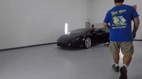 Tint Man Filing Doors on a Lamborghini Huracan with FormulaOne 30% Window Film