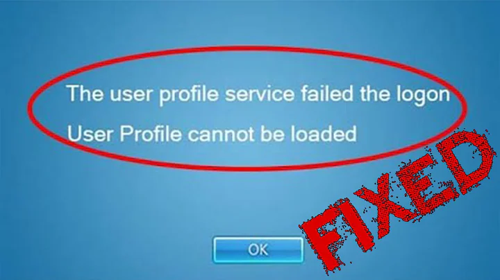 How to fix "User profile cannot be loaded" error - User profile service failed