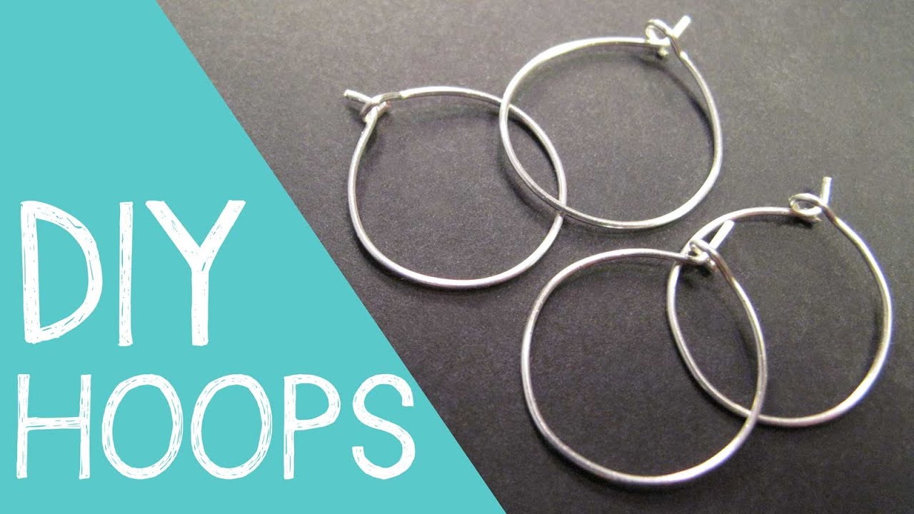 DIY Hoop Earrings / Wine Charm Rings Wire Jewelry Tutorial 