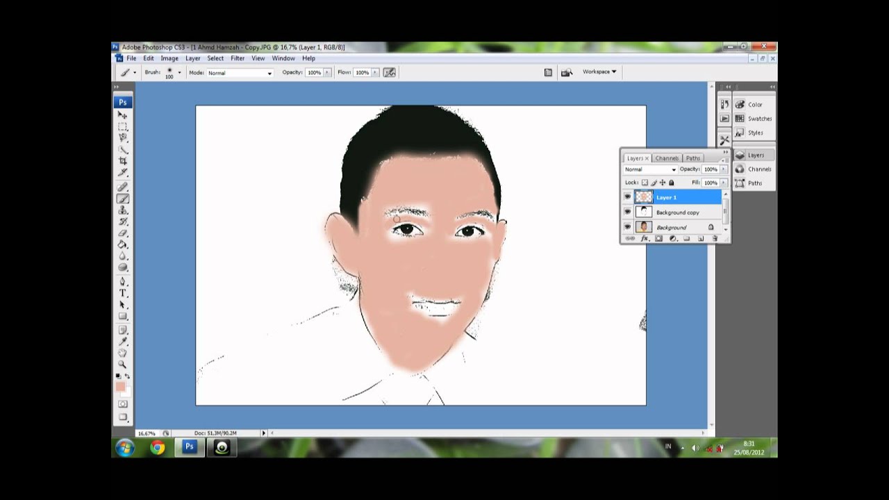 Cara Membuat Foto Menjadi Kartun Dngn Photoshop Cs3 YouTube