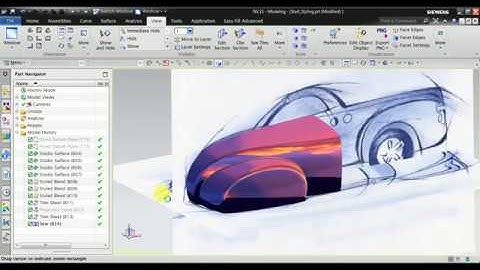 NX CAD Industrial Design : Raster Image for Styling Surfacing