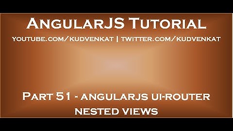 AngularJS ui router nested views