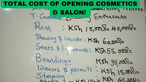 Total cost of Startng Cosmetics & Salon Business combined! in Kenya