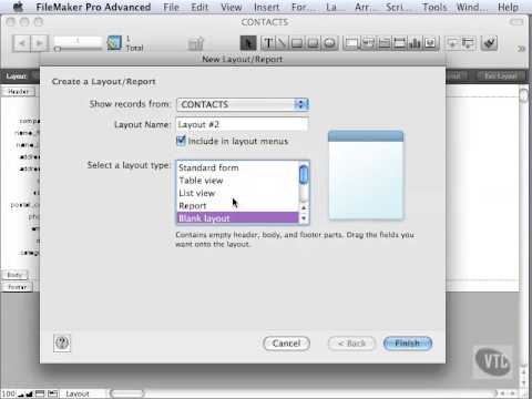 FileMaker Tutorial - 035 - New Layout pt 1