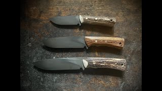 Selection of bushcraft/survival knives. Razor sharp handmade knives built in my small workshop