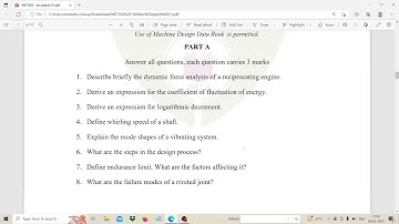 KTU MET 304 DYNAMICS AND DESIGN OF MACHINERY