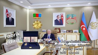 Gdu - Nun Rektoru Yusif Yusibov Heydər Əliyevin Yubi̇ley Medalı Ilə Təltif Olunub