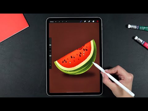 Easy Procreate Drawing Tutorial 🍉 - YouTube