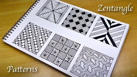 6 Easy /Zentangle/Abstract/Zendoodle patterns |